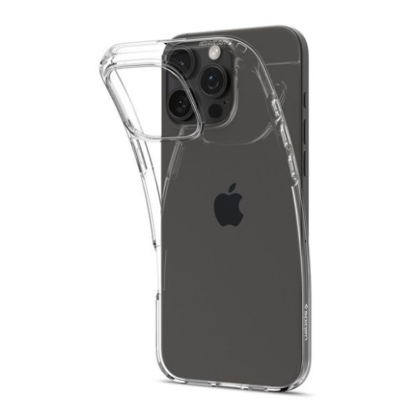 Apple iPhone 16 Pro Max, Szilikon tok, Spigen Liquid Crystal, átlátszó