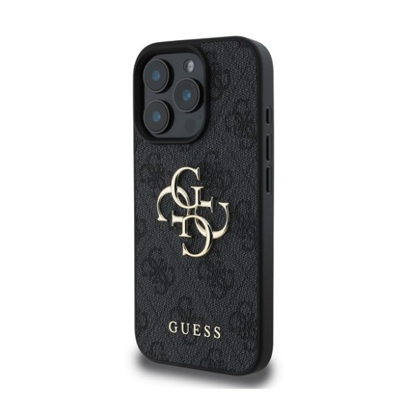 Guess PU 4G Metal Logo Apple iPhone 16 Pro hátlap tok, szürke