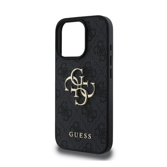 Guess PU 4G Metal Logo Apple iPhone 16 Pro hátlap tok, szürke