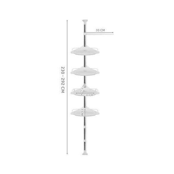 Állítható fürdőszoba sarokpolc (teleszkópos állvány)