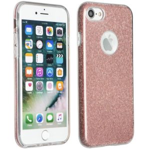 Apple iPhone 15, Szilikon tok, csillogó, Forcell Shining, vörösarany