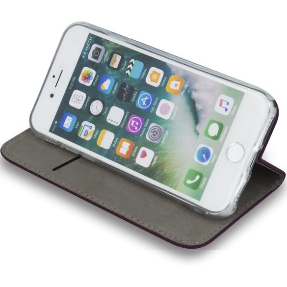 Apple iPhone 15 Plus, Oldalra nyíló tok, stand, Magnet Book, bordó