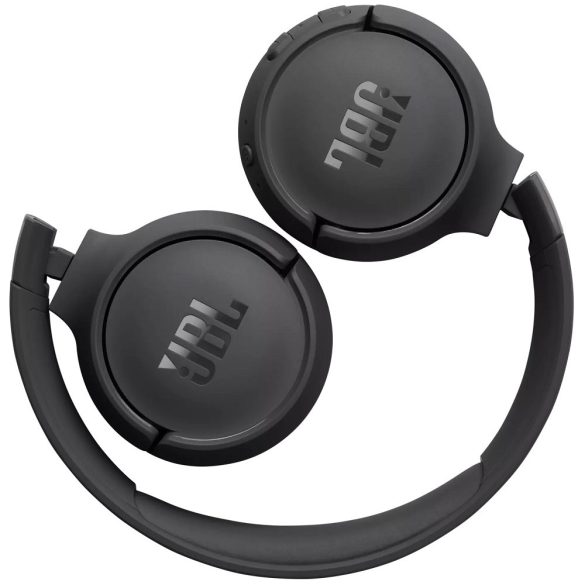 Bluetooth sztereó fejhallgató, v5.3, Multipoint, mikrofon, funkció gomb, hangerő szabályzó, összecsukható, teleszkópos fejpánt, JBL Tune 520BT, fekete