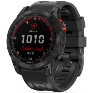 Garmin Fenix 3 / 3 HR / 5X / 5X Plus / 6X / 6X Pro / 7X, szilikon pótszíj, állítható, TP IconBand, fekete