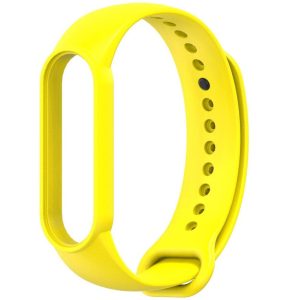 Xiaomi Mi Band 5 / Mi Band 6 / Mi Smart Band 7, szilikon pótszíj, állítható, TP IconBand, sárga