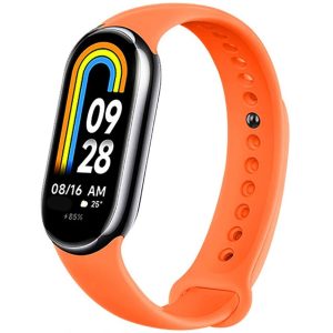 Xiaomi Mi Smart Band 8, szilikon pótszíj, állítható, TP IconBand, narancssárga