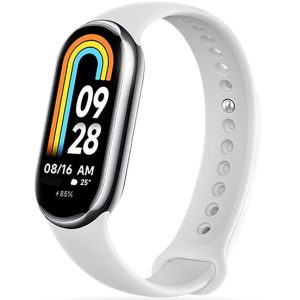 Xiaomi Mi Smart Band 8, szilikon pótszíj, állítható, TP IconBand, fehér