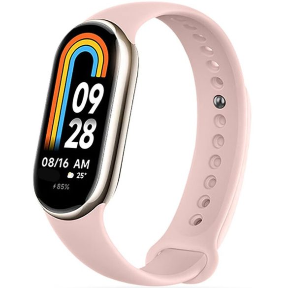 Xiaomi Mi Smart Band 8, szilikon pótszíj, állítható, TP IconBand, rózsaszín