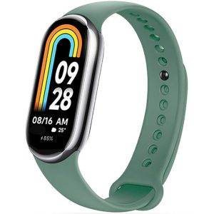 Xiaomi Mi Smart Band 8, szilikon pótszíj, állítható, TP IconBand, oliva-zöld