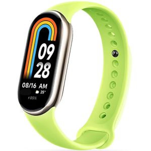 Xiaomi Mi Smart Band 8, szilikon pótszíj, állítható, TP IconBand, lime