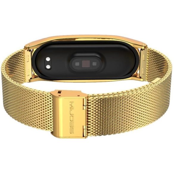 Xiaomi Mi Smart Band 7, fém pótszíj, milánói stílus, TP MilaneseBand, arany