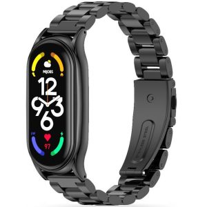 Xiaomi Mi Smart Band 7, fém pótszíj, TP Stainless, fekete