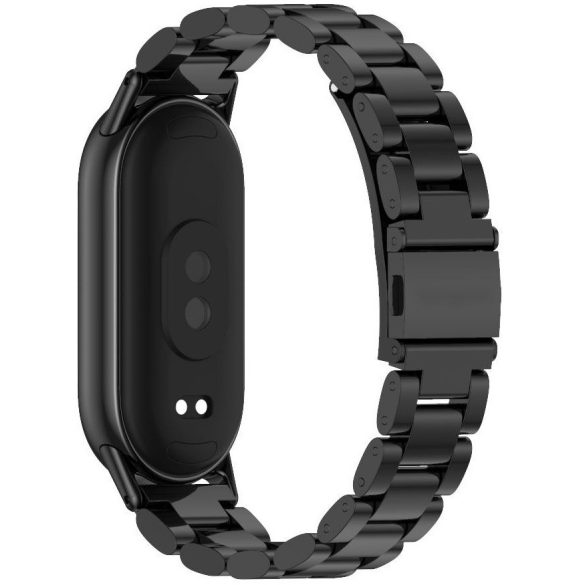 Xiaomi Mi Smart Band 8, fém pótszíj, TP Stainless, fekete