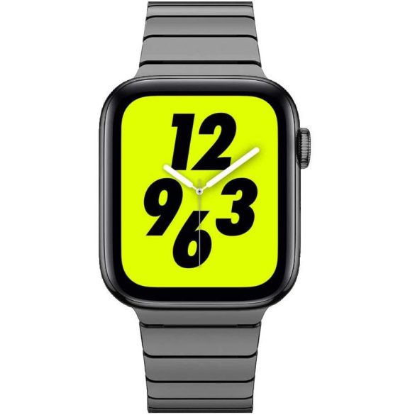 Apple Watch 4-6, SE, SE (2022) (42 / 44 mm) / Watch 7-9 (45 mm) / Watch Ultra 1-2 (49 mm), fém pótszíj, TP LinkBand, fekete