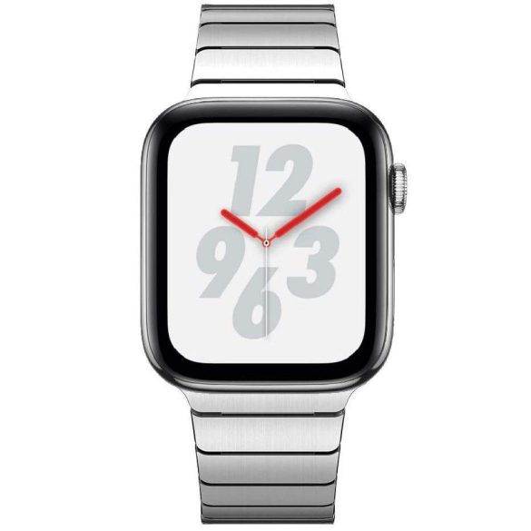 Apple Watch 4-6, SE, SE (2022) (42 / 44 mm) / Watch 7-9 (45 mm) / Watch Ultra 1-2 (49 mm), fém pótszíj, TP LinkBand, ezüst