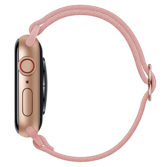 Apple Watch 4-6, SE, SE (2022) (38 / 40 mm) / Watch 7-9 (41 mm), textíl pótszíj, állítható, TP Mellow, rózsaszín