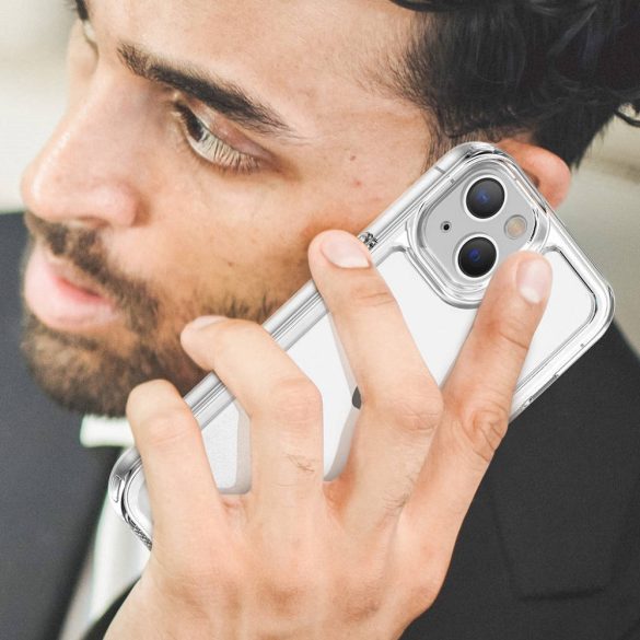 Huawei Honor 90, Szilikon védőkeret, akril hátlap, Wooze Bright Edges, átlátszó