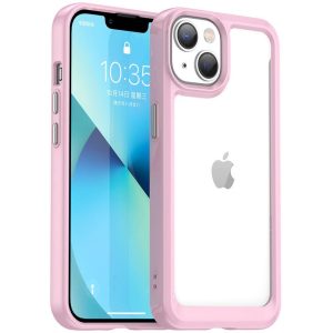 Huawei Honor Magic 5 Lite / X9a / X40, Szilikon védőkeret, akril hátlap, Wooze Bright Edges, átlátszó/rózsaszín