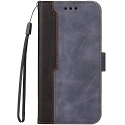   Samsung Galaxy A06 SM-A065F, Oldalra nyíló tok, stand, kártyatartóval, kézpánttal, Wooze Colour Wallet, szürke