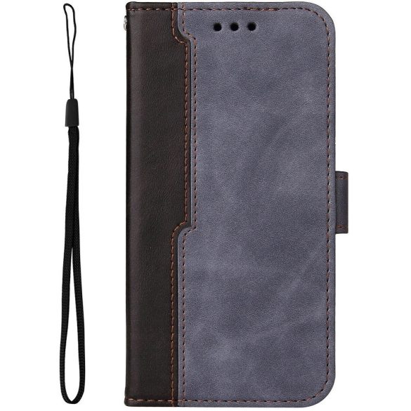 Samsung Galaxy A06 SM-A065F, Oldalra nyíló tok, stand, kártyatartóval, kézpánttal, Wooze Colour Wallet, szürke