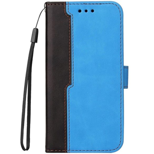 Xiaomi 14T, Oldalra nyíló tok, stand, kártyatartóval, kézpánttal, Wooze Colour Wallet, kék