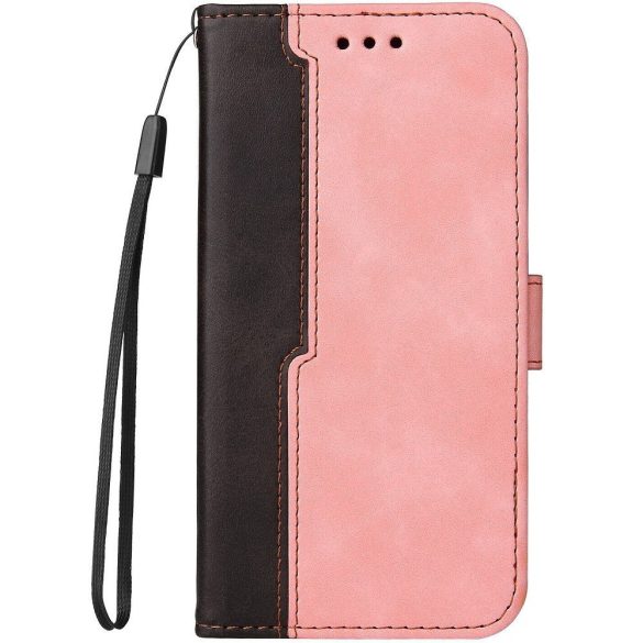 Xiaomi 14T, Oldalra nyíló tok, stand, kártyatartóval, kézpánttal, Wooze Colour Wallet, rózsaszín