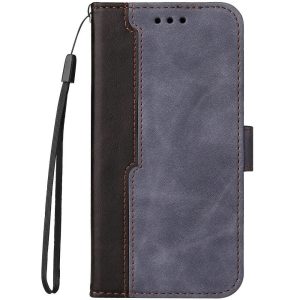 Xiaomi 14T, Oldalra nyíló tok, stand, kártyatartóval, kézpánttal, Wooze Colour Wallet, szürke