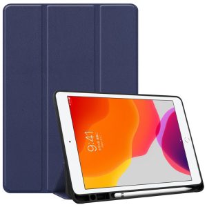 Xiaomi Redmi Pad Pro (12.1) / Redmi Pad Pro 5G (12.1), mappa tok, érintőceruza tartó, érintőceruza nélkül, Trifold, Wooze Trifold Pencil Holder, sötétkék