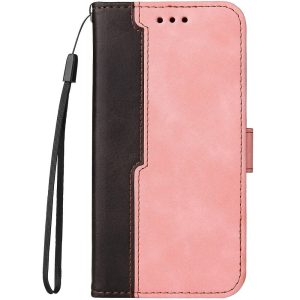 Xiaomi Redmi Note 14 4G (Global), Oldalra nyíló tok, stand, kártyatartóval, kézpánttal, Wooze Colour Wallet, rózsaszín