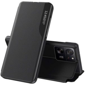 Xiaomi Redmi Note 14 Pro 4G (Global), Oldalra nyíló tok, stand, hívás mutatóval, Wooze FashionBook, fekete