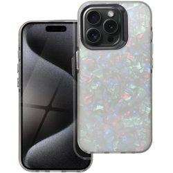   Apple iPhone 12 / 12 Pro, Műanyag hátlap védőtok + szilikon keret, kristály minta, Tutti-Frutti Case, fekete/ezüst