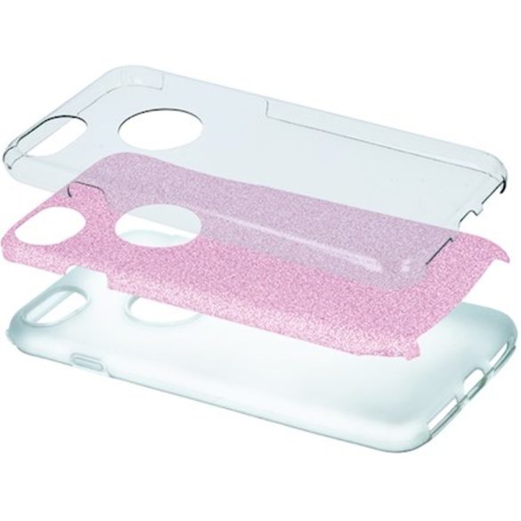 Apple iPhone 16e, Szilikon tok, csillogó, Forcell Shining, vörösarany