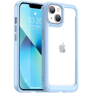 Huawei Honor Magic 7 Pro, Szilikon védőkeret, akril hátlap, Wooze Bright Edges, átlátszó/világoskék