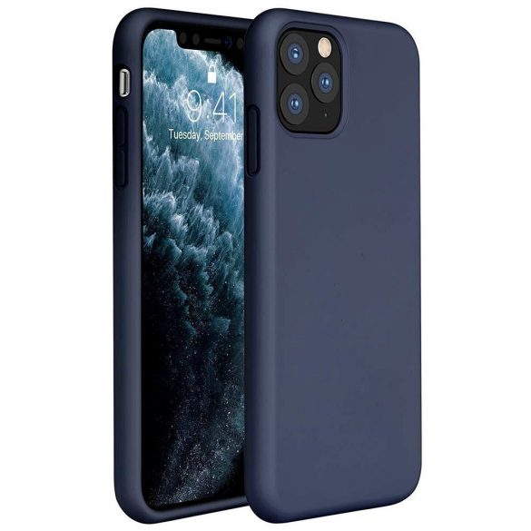 Samsung Galaxy A36 5G SM-A366B, Szilikon tok, Wooze Liquid Silica Gel, sötétkék