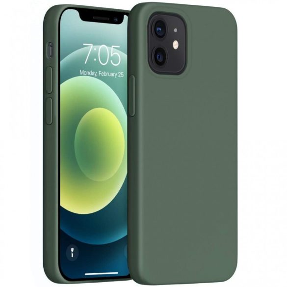 Samsung Galaxy A36 5G SM-A366B, Szilikon tok, Wooze Liquid Silica Gel, sötétzöld
