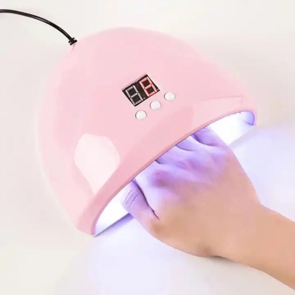 Műkörmös UV lámpa, 12 Led-es, 36W, USB csatlakozóval, Wooze Dazzle, rózsaszín