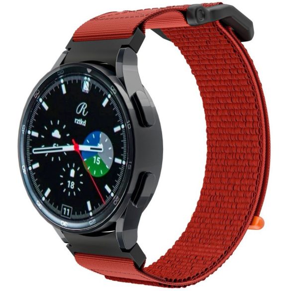 Samsung Galaxy Watch 4 / 5 / 5 Pro / 6 (40 / 44 / 45mm) / Watch 4 Classic / 6 Classic (42 / 43 / 46mm), textíl pótszíj, nylon, állítható, TP Scout, narancssárga