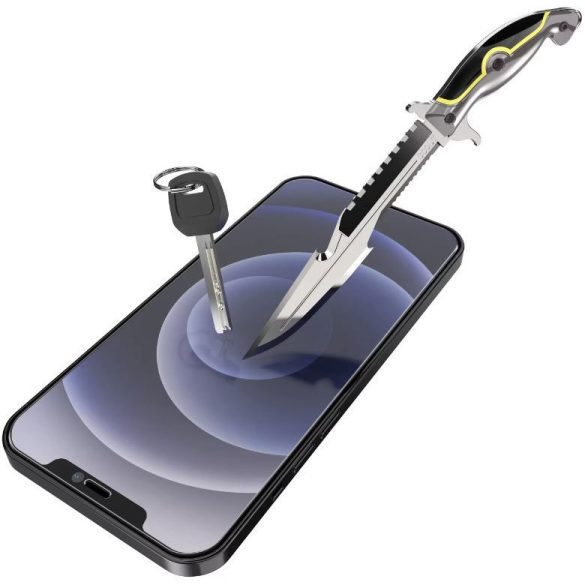 Apple iPhone 15 Plus / 16 Plus, Kijelzővédő fólia, ütésálló fólia (az íves részre NEM hajlik rá!), Tempered Glass (edzett üveg), segéd kerettel, Wooze Gorilla Glass, Clear
