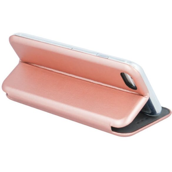 Motorola Moto G15, Oldalra nyíló tok, stand, Forcell Elegance, vörösarany