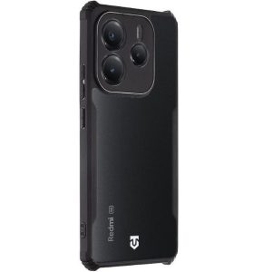 Xiaomi Redmi Note 14 5G (Global), Szilikon tok, közepesen ütésálló, légpárnás sarok, Tactical Quantum Stealth, átlátszó/fekete