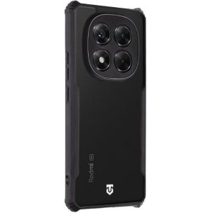 Xiaomi Redmi Note 14 Pro 5G (Global) / Poco X7, Szilikon tok, közepesen ütésálló, légpárnás sarok, Tactical Quantum Stealth, átlátszó/fekete