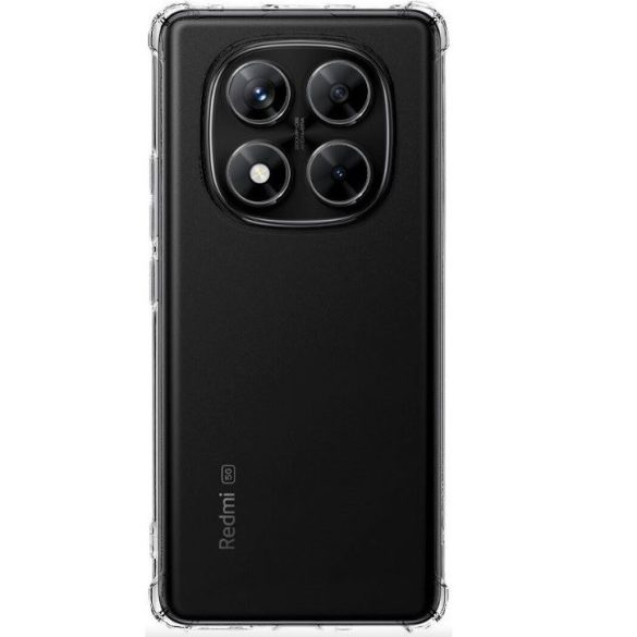 Xiaomi Redmi Note 14 Pro 5G (Global) / Poco X7, Szilikon tok, légpárnás sarok, Tactical TPU Plyo, átlátszó