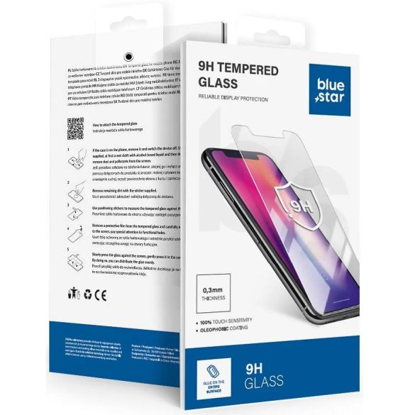 Huawei Honor 200 Pro, Kijelzővédő fólia, ütésálló fólia (az íves részre NEM hajlik rá!), Tempered Glass (edzett üveg), Blue Star, Clear