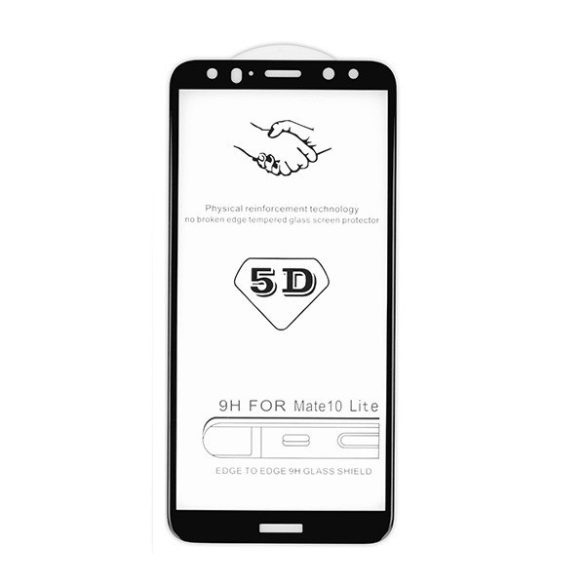 Samsung Galaxy S25 Edge SM-S937, Kijelzővédő fólia, ütésálló fólia (az íves részre is!), Tempered Glass (edzett üveg), fekete