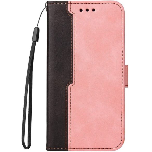 Samsung Galaxy S25 Edge SM-S937, Oldalra nyíló tok, stand, kártyatartóval, kézpánttal, Wooze Colour Wallet, rózsaszín