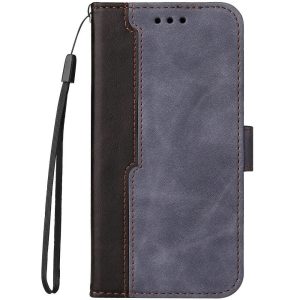 Samsung Galaxy S25 Edge SM-S937, Oldalra nyíló tok, stand, kártyatartóval, kézpánttal, Wooze Colour Wallet, szürke