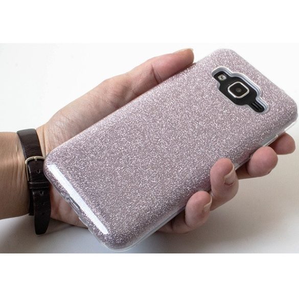 Samsung Galaxy S25 Edge SM-S937, Szilikon tok, csillogó, Forcell Shining, vörösarany