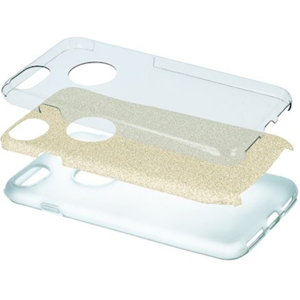 Samsung Galaxy S25 Edge SM-S937, Szilikon tok, csillogó, Forcell Shining, arany