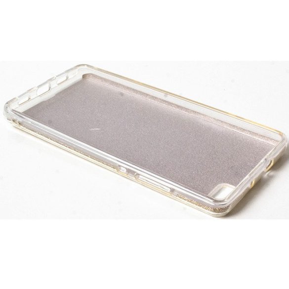 Samsung Galaxy S25 Edge SM-S937, Szilikon tok, csillogó, Forcell Shining, arany