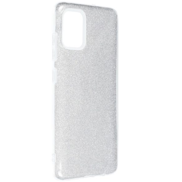 Samsung Galaxy S25 Edge SM-S937, Szilikon tok, csillogó, Forcell Shining, ezüst